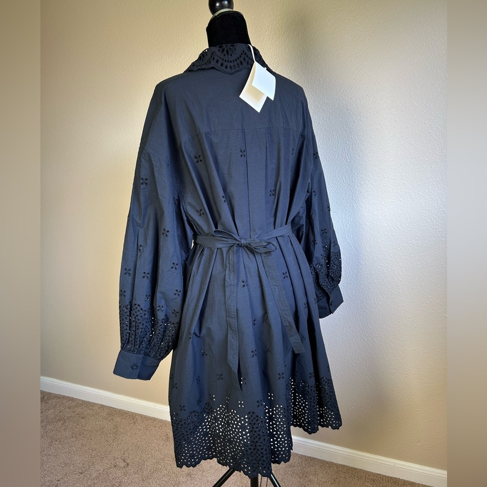 NWT Ulla Johnson Gemma Broderie Anglaise Mini Shirt Dress - Picture 6 of 10